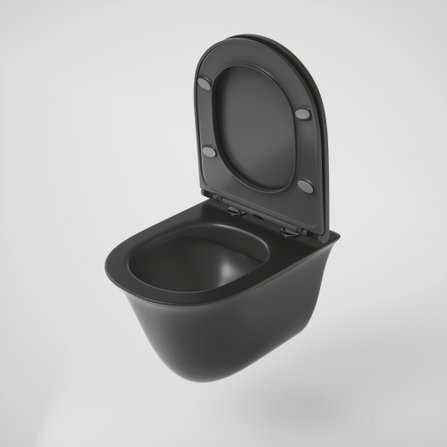 Унитаз подвесной Grossman Санфаянс GR-4412BMS черный матовый с сиденьем безободковый каскадный смыв - фото 3